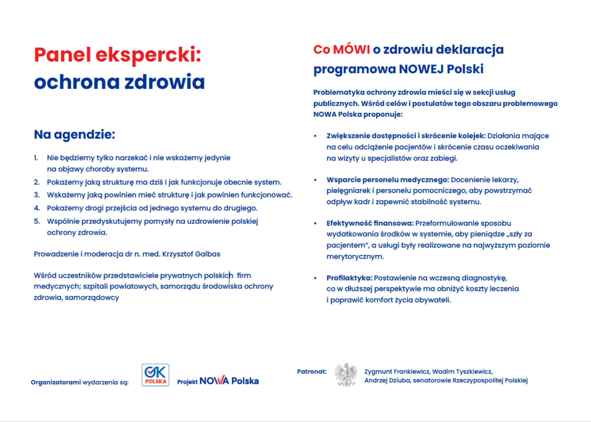 Ochrona zdrowia - panel ekspercki